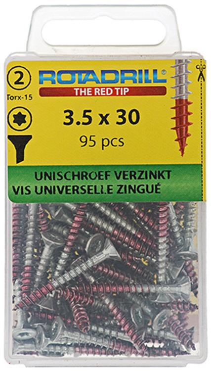 Rotadrill 1039929 - vis universelle vktx vz 3,5x30mm (95) | 6 pièces