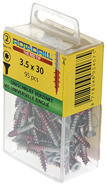 Rotadrill 1039929 - vis universelle vktx vz 3,5x30mm (95) | 6 pièces