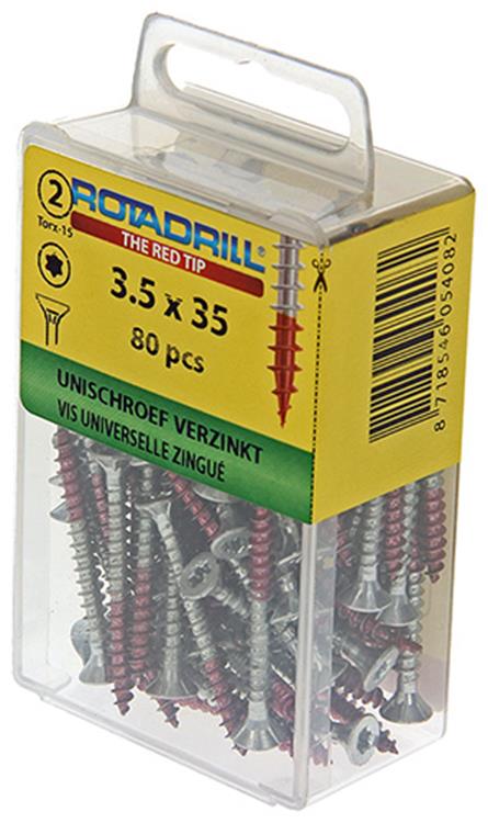 Rotadrill 1039930 - vis universelle vktx vz 3,5x35mm (80) | 6 pièces