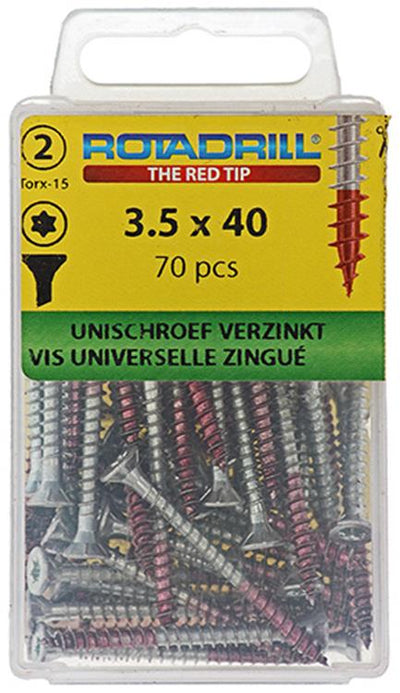 Rotadrill 1039931 - vis universelle vktx vz 3,5x40mm (70) | 6 pièces