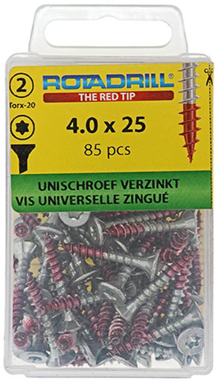 Rotadrill 1039934 - vis universelle vktx vz 4,0x25mm (85) | 6 pièces