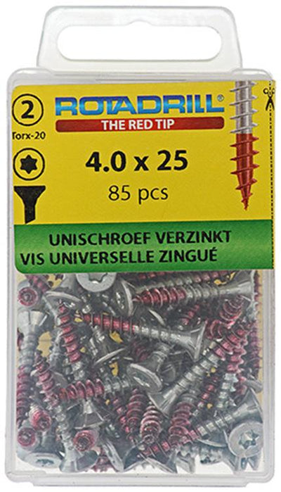 Rotadrill 1039934 - vis universelle vktx vz 4,0x25mm (85) | 6 pièces