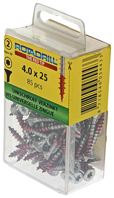 Rotadrill 1039934 - vis universelle vktx vz 4,0x25mm (85) | 6 pièces