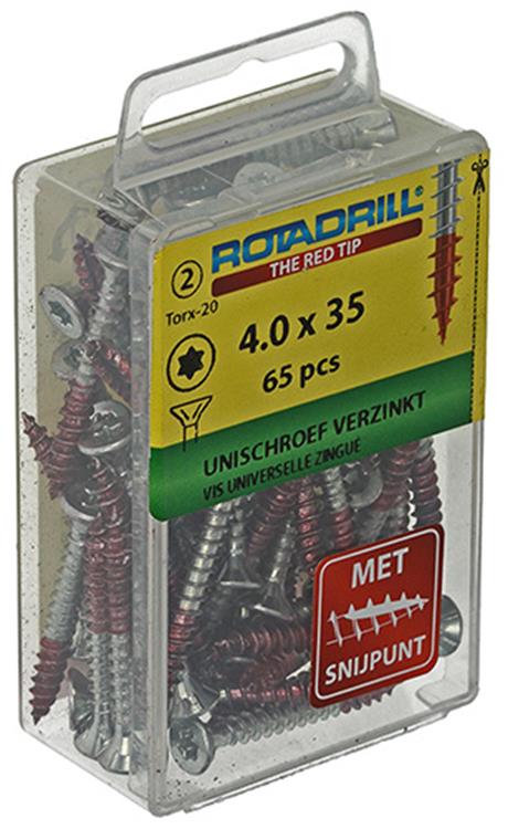 Rotadrill 1039936 - vis universelle vktx vz 4,0x35mm (65) | 6 pièces