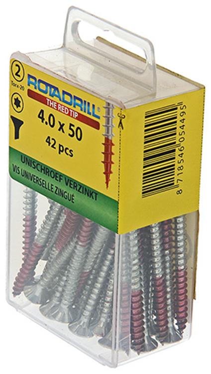 Rotadrill 1039939 - vis universelle vktx vz 4,0x50mm (42) | 6 pièces