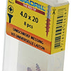 Rotadrill 1039888 - vis universelle laiton vk pzd 4,0x20mm (8) | 6 pièces