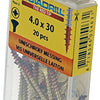 Rotadrill 1039884 - vis universelle laiton lk pzd 4.0x30mm (20) | 6 pièces