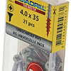 Rotadrill 1039865 - vis universelle vk pzd inox-a2 4.0x35mm (21) | 6 pièces