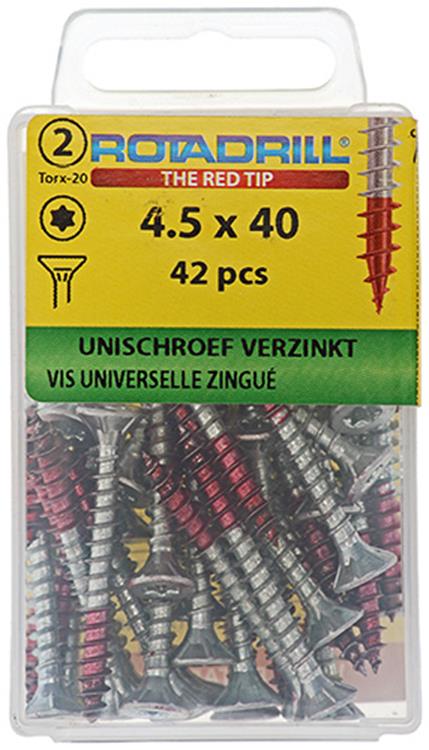 Rotadrill 1039943 - vis universelle vktx vz 4,5x40mm (42) | 6 pièces