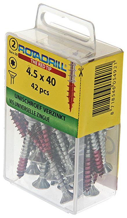 Rotadrill 1039943 - vis universelle vktx vz 4,5x40mm (42) | 6 pièces