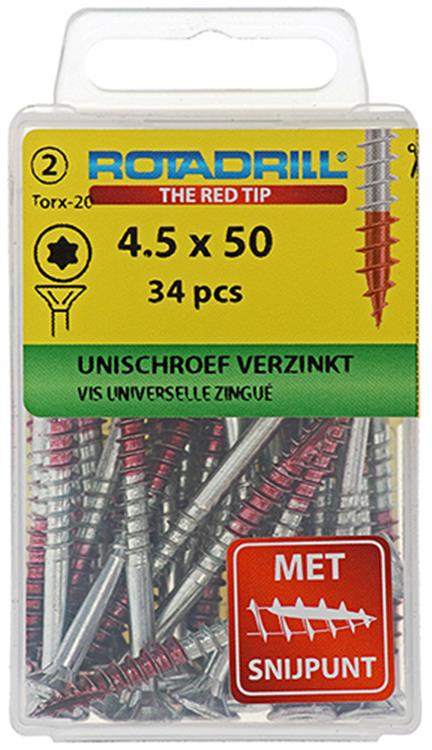 Rotadrill 1039944 - vis universelle vktx vz 4,5x50mm (34) | 6 pièces