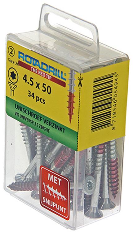 Rotadrill 1039944 - vis universelle vktx vz 4,5x50mm (34) | 6 pièces