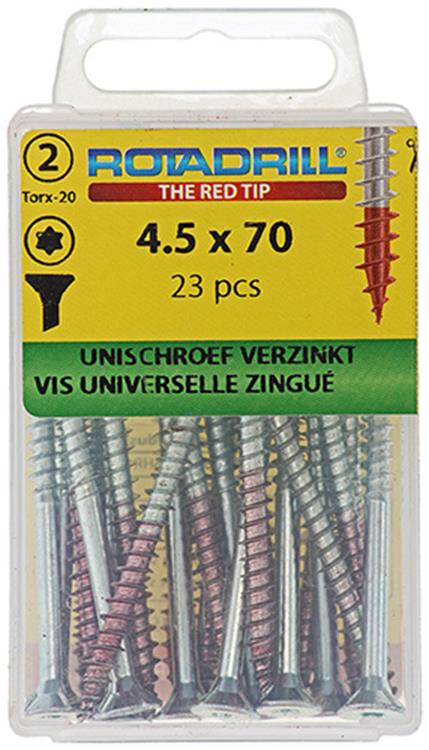 Rotadrill 1039946 - vis universelle vktx vz 4,5x70mm (23) | 6 pièces