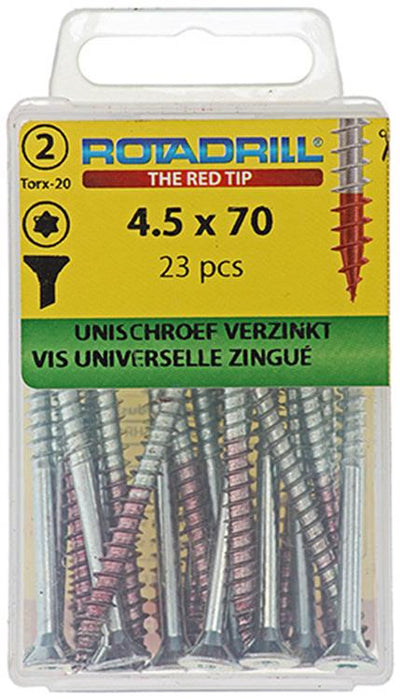 Rotadrill 1039946 - vis universelle vktx vz 4,5x70mm (23) | 6 pièces