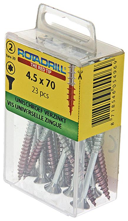 Rotadrill 1039946 - vis universelle vktx vz 4,5x70mm (23) | 6 pièces