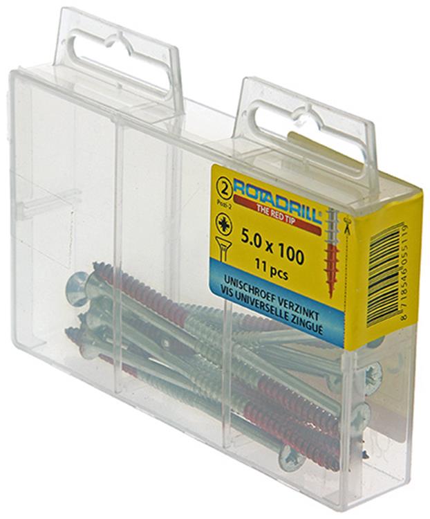 Rotadrill 1039822 - vis universelle vk pzd vz 5,0x100mm (11) | 6 pièces