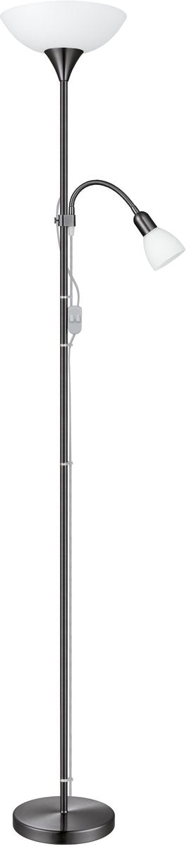 Lampadaire Eglo up 2 - e27 e14 - 176,5 cm - noir et blanc