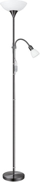 Lampadaire Eglo up 2 - e27 e14 - 176,5 cm - noir et blanc