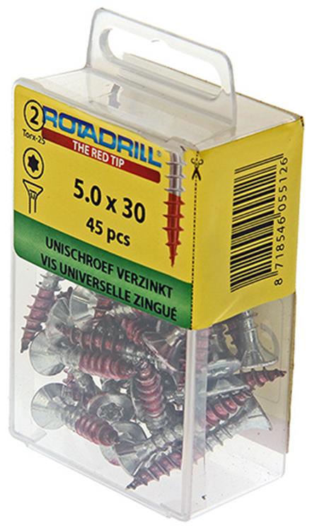Rotadrill 1039947 - vis universelle vktx vz 5,0x30mm (45) | 6 pièces