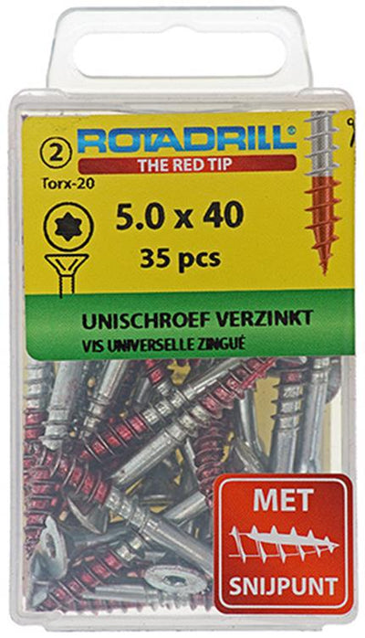 Rotadrill 1039948 - vis universelle vktx vz 5,0x40mm (35) | 6 pièces