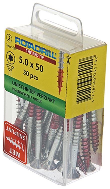 Rotadrill 1039949 - vis universelle vktx vz 5,0x50mm (30) | 6 pièces