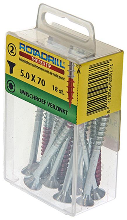 Rotadrill 1039951 - vis universelle vktx vz 5,0x70mm (18) | 6 pièces