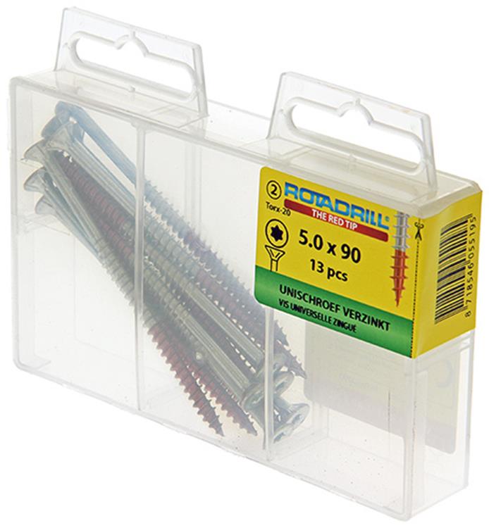 Rotadrill 1039953 - vis universelle vktx vz 5,0x90mm (13) | 6 pièces