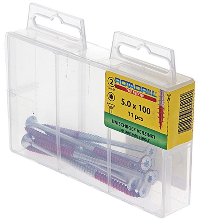 Rotadrill 1039954 - vis universelle vktx vz 5,0x100mm (11) | 6 pièces