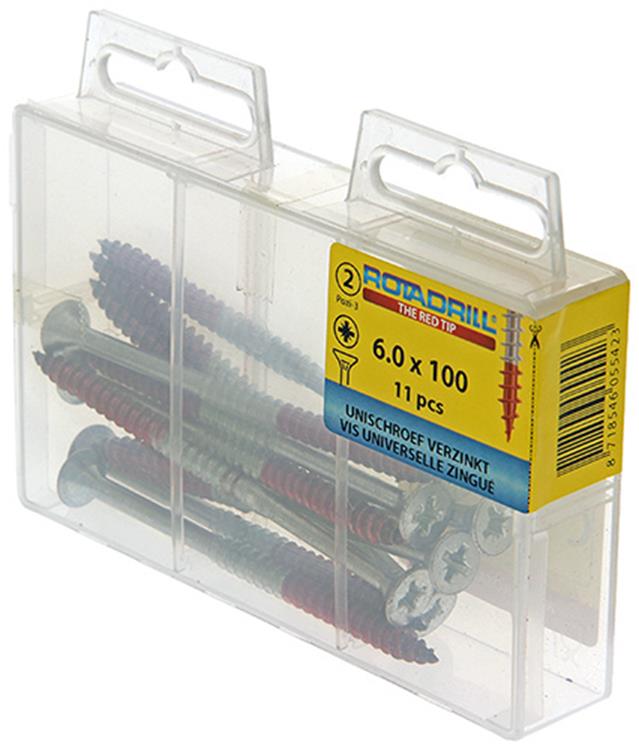 Rotadrill 1039824 - vis universelle vk pzd vz 6,0x100mm (11) | 6 pièces