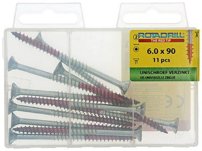 Rotadrill 1039956 - vis universelle vktx vz 6,0x90mm (11) | 6 pièces