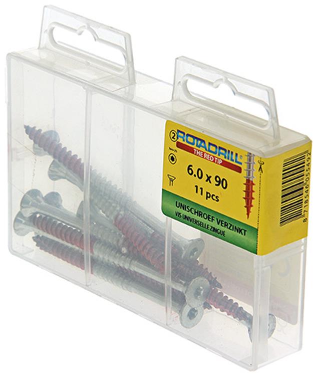 Rotadrill 1039956 - vis universelle vktx vz 6,0x90mm (11) | 6 pièces