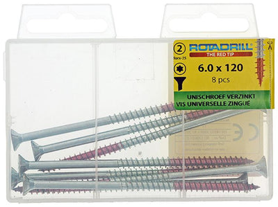 Rotadrill 1039958 - vis universelle vktx vz 6,0x120mm (8) | 6 pièces