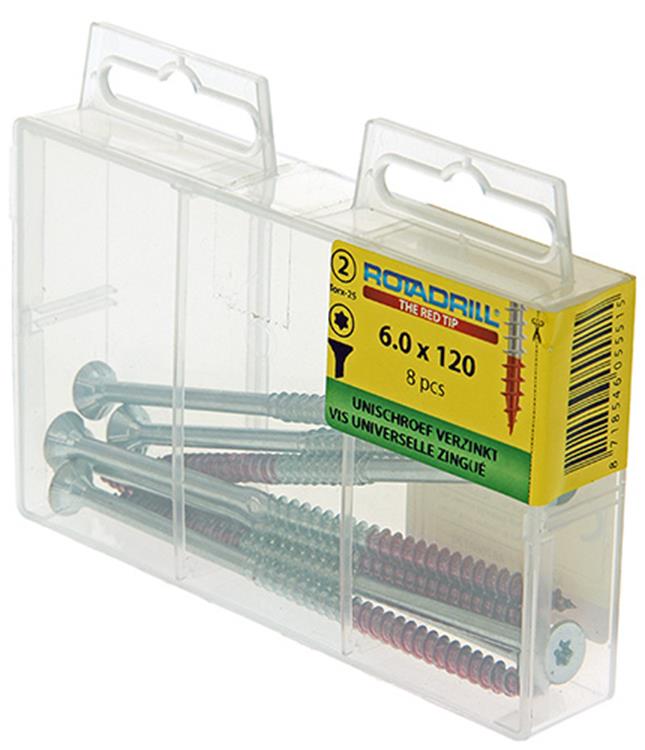 Rotadrill 1039958 - vis universelle vktx vz 6,0x120mm (8) | 6 pièces