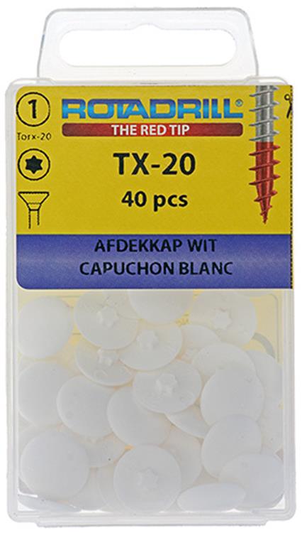 Capuchon Rotadrill Rotadrill blanc pk torx tx20 ​​​​| 40 pièces - 429 000 620