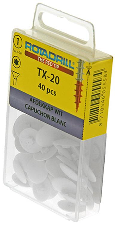 Capuchon Rotadrill Rotadrill blanc pk torx tx20 ​​​​| 40 pièces - 429 000 620