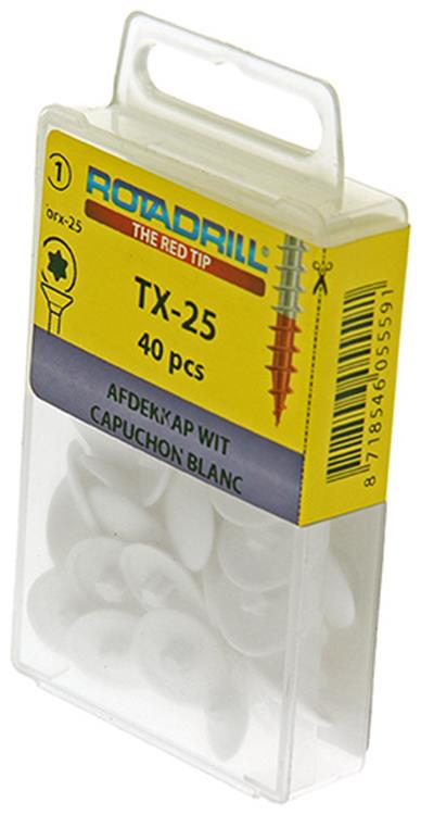 Rotadrill 1039841 - capuchon t25 blanc | 6 pièces