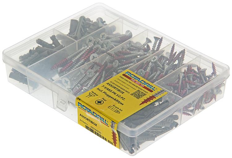 Rotadrill 1040045 - boîte assortie 7 compartiments vkvz.pz. avec fiche | 4 pièces