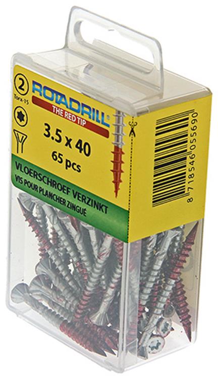 Rotadrill 1039908 - vis sol 75°-vk tx vz 3,5x40mm (65) | 6 pièces