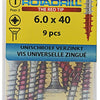 Rotadrill 1039785 - vis universelle vk pzd vz 6,0x40mm (9) | 6 pièces