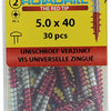 Rotadrill 1039835 - vis universelle ck pzd vz 5.0x40mm (30) | 6 pièces
