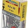 Rotadrill 1039873 - vis universelle lk pzd inox-a2 4,0x30mm (21) | 6 pièces