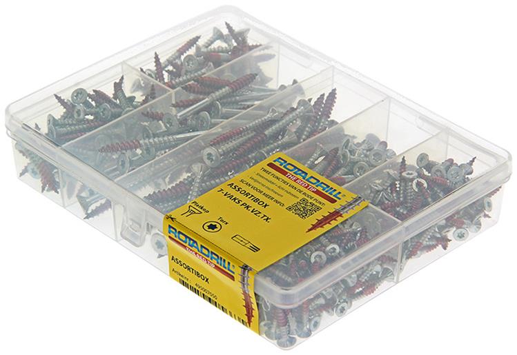 Rotadrill 1040046 - boîte assortie 7 compartiments vkvz.tx. | 4 pièces