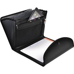 Dossier de tri exacompta 55834e pp 33,5x25,5cm noir 6 compartiments bloc notes étiquettes