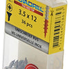 Rotadrill 1039864 - vis universelle vk pzd inox-a2 3,5x12mm (36) | 6 pièces