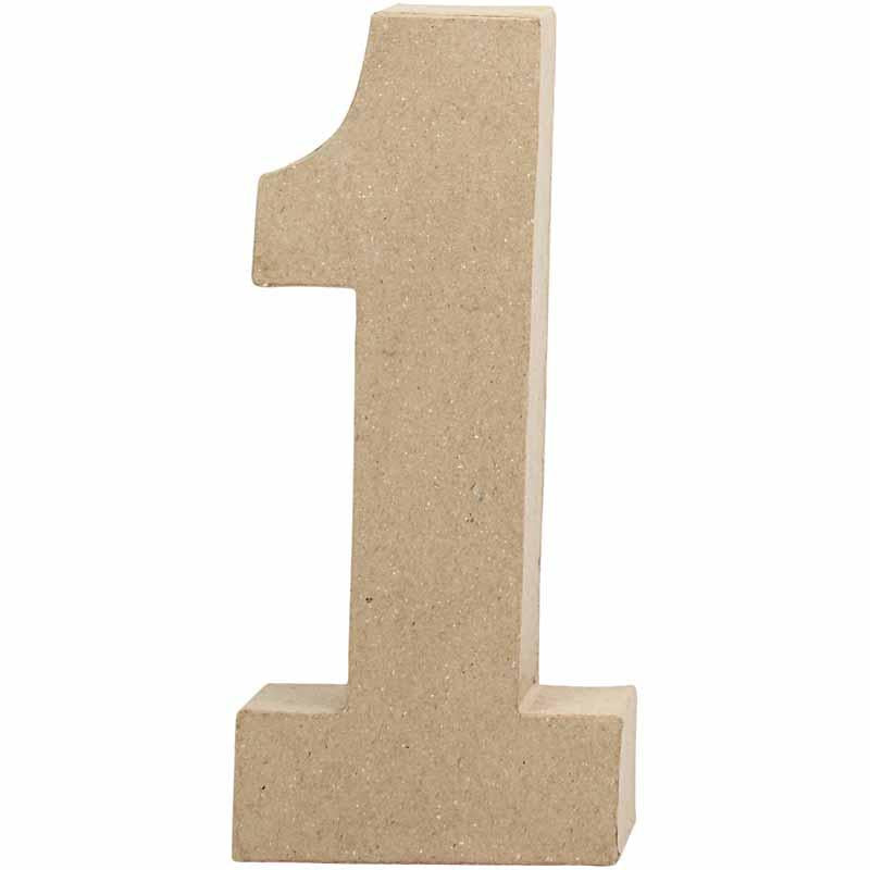 Figurine Creativ Company, 1, h : 20,5 cm, l : 9,5 cm, épaisseur 2,5 cm, 1 pièce