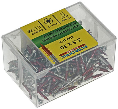 Rotadrill 1040008 - Vis MDF 75°-vk tx vz 3.5x30mm (200) | 4 pièces