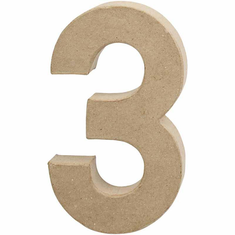 Numéro d'entreprise Creativ, 3, h : 20,2 cm, l : 11,8 cm, épaisseur 2,5 cm, 1 pièce