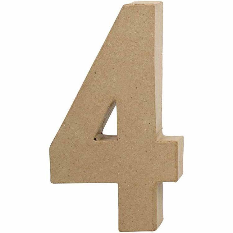 Numéro d'entreprise Creativ, 4, h : 20,5 cm, l : 12 cm, épaisseur 2,5 cm, 1 pièce