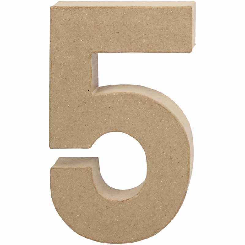 Numéro d'entreprise Creativ, 5, h : 19,7 cm, l : 11,5 cm, épaisseur 2,6 cm, 1 pièce