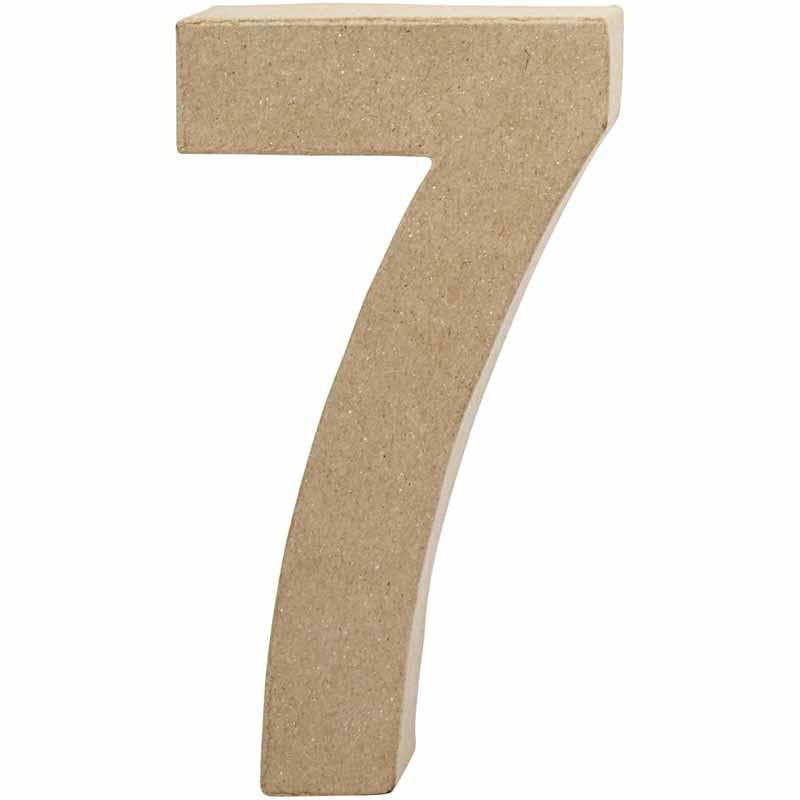 Numéro d'entreprise Creativ, 7, h : 20,2 cm, l : 11 cm, épaisseur 2,5 cm, 1 pièce